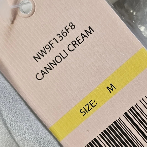 Nanette Lepore Cannoli Cream Chiffon Button Down Blouse Size Women's Medium NEW - Picture 11 of 14